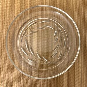 Vintage Cut Leaf Round Glass Plate 8”